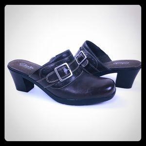 Clarks Bendables Womens Mule Clogs Heel 9 m